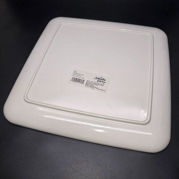 Isabelle De Borchgrave Square Floral Melamine Serving Platter 12" DH1310 - Picture 4 of 4